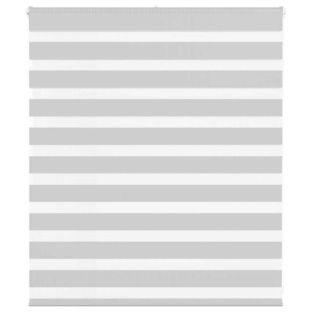 VidaXL zebra rullegardin 135x100 cm stofbredde 130,9 cm lysegrå