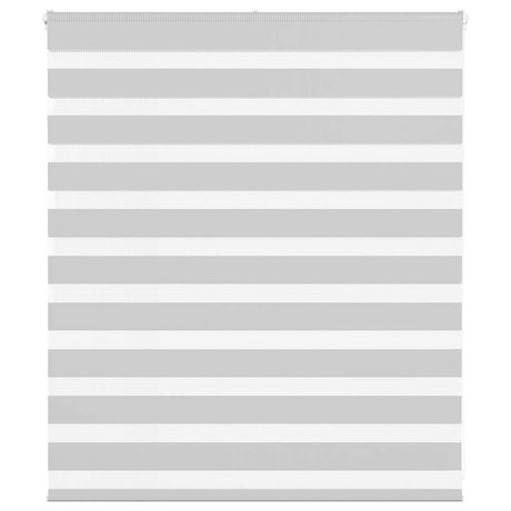 VidaXL zebra rullegardin 135x100 cm stofbredde 130,9 cm lysegrå