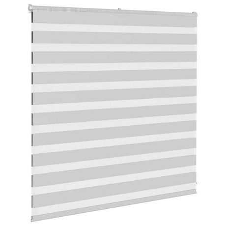 VidaXL zebra rullegardin 140x100 cm stofbredde 135,9 cm lysegrå