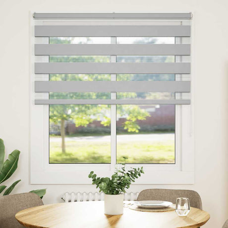 VidaXL zebra rullegardin 120x150 cm stofbredde 115,9 cm lysegrå