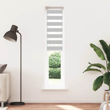 VidaXL zebra rullegardin 50x200 cm stofbredde 45,9 cm lysegrå