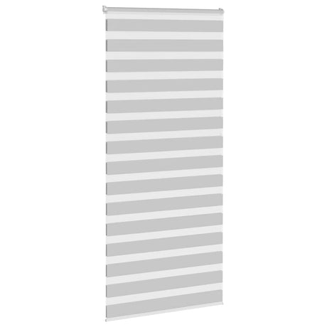 VidaXL zebra rullegardin 110x200 cm stofbredde 105,9 cm lysegrå