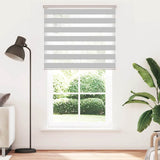 VidaXL zebra rullegardin 130x200 cm stofbredde 125,9 cm lysegrå