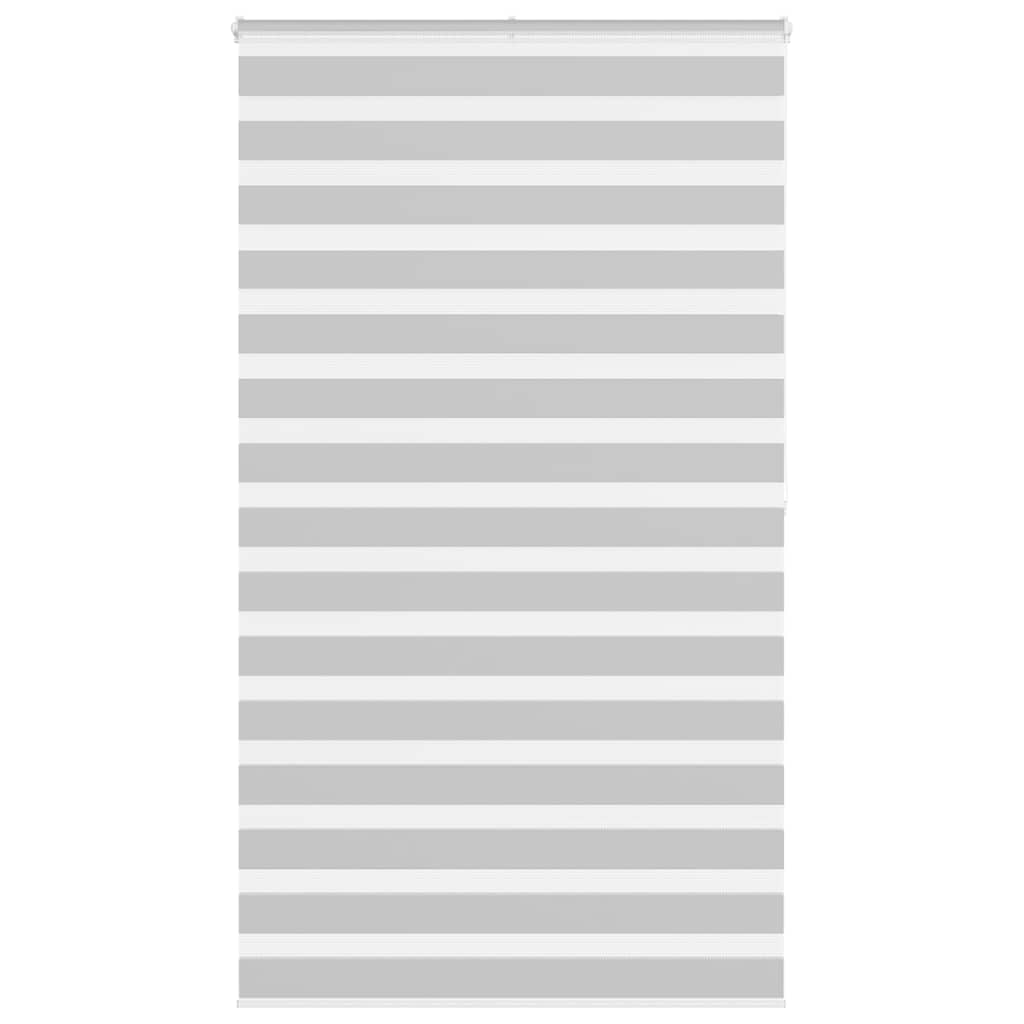VidaXL zebra rullegardin 135x200 cm stofbredde 130,9 cm lysegrå