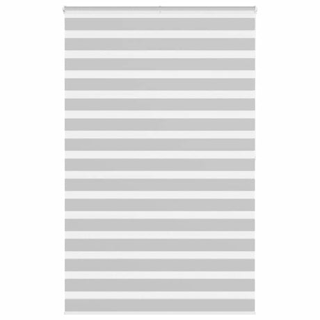 VidaXL zebra rullegardin 140x200 cm stofbredde 135,9 cm lysegrå