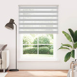 VidaXL zebra rullegardin 165x200 cm stofbredde 160,9 cm lysegrå
