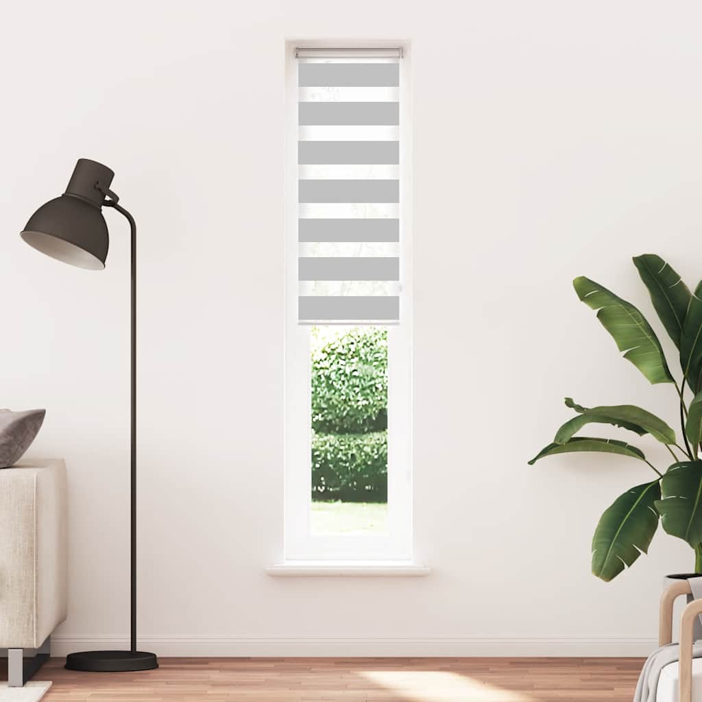 VidaXL zebra rullegardin 45x230 cm stofbredde 40,9 cm lysegrå