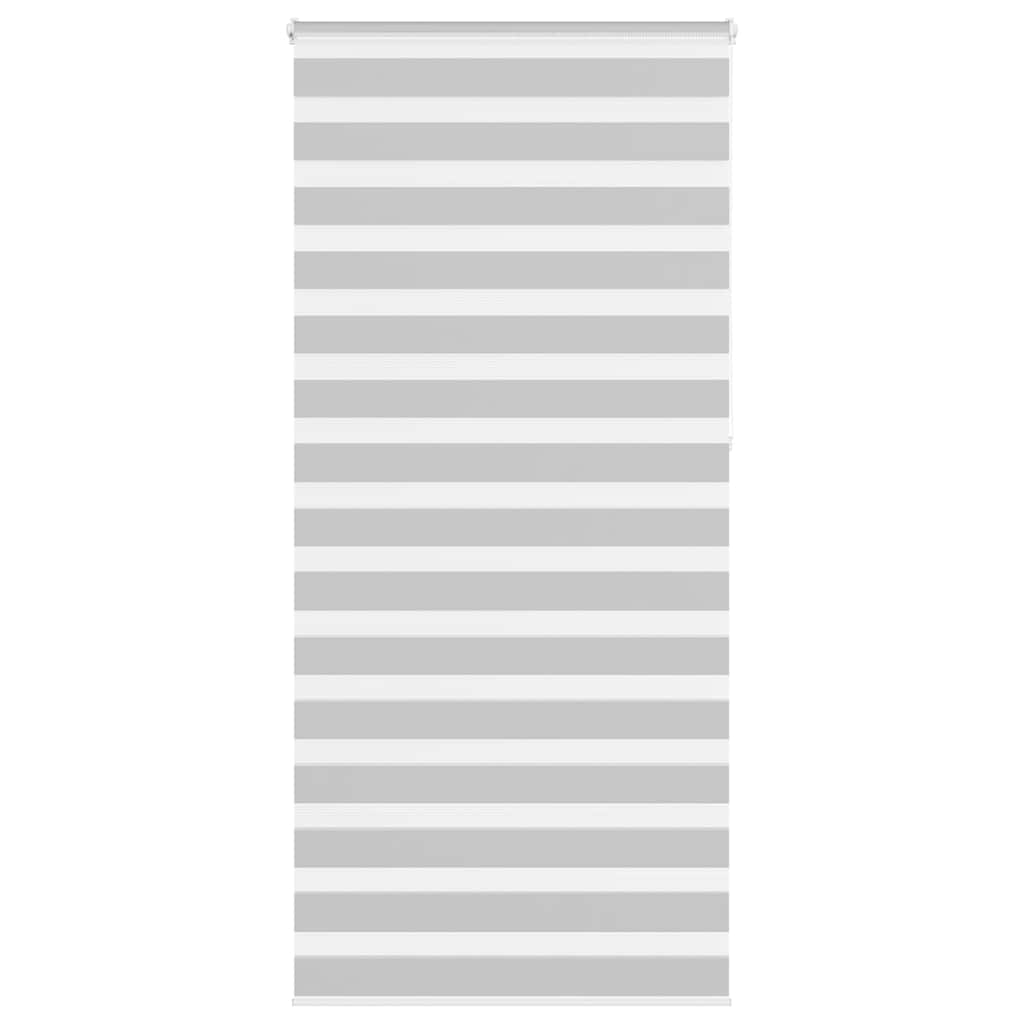 VidaXL zebra rullegardin 100x230 cm stofbredde 95,9 cm lysegrå