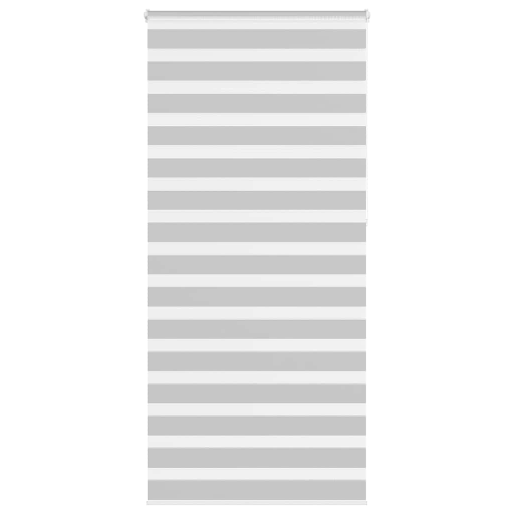 VidaXL zebra rullegardin 110x230 cm stofbredde 105,9 cm lysegrå
