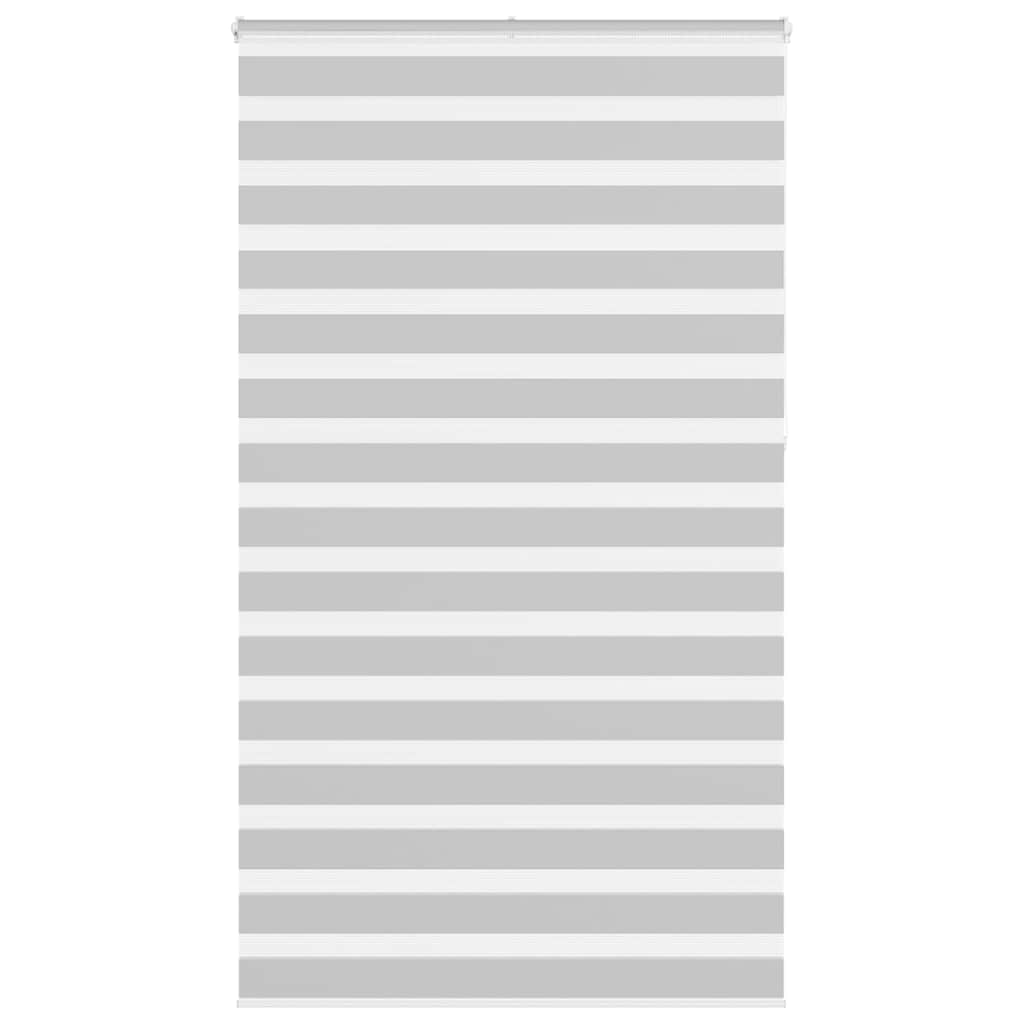 VidaXL zebra rullegardin 130x230 cm stofbredde 125,9 cm lysegrå