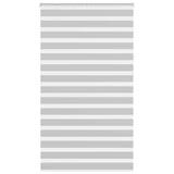 VidaXL zebra rullegardin 130x230 cm stofbredde 125,9 cm lysegrå