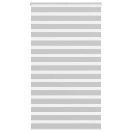 VidaXL zebra rullegardin 135x230 cm stofbredde 130,9 cm lysegrå
