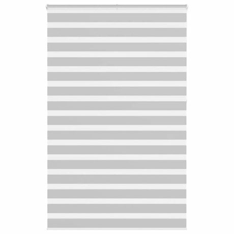 VidaXL zebra rullegardin 140x230 cm stofbredde 135,9 cm lysegrå