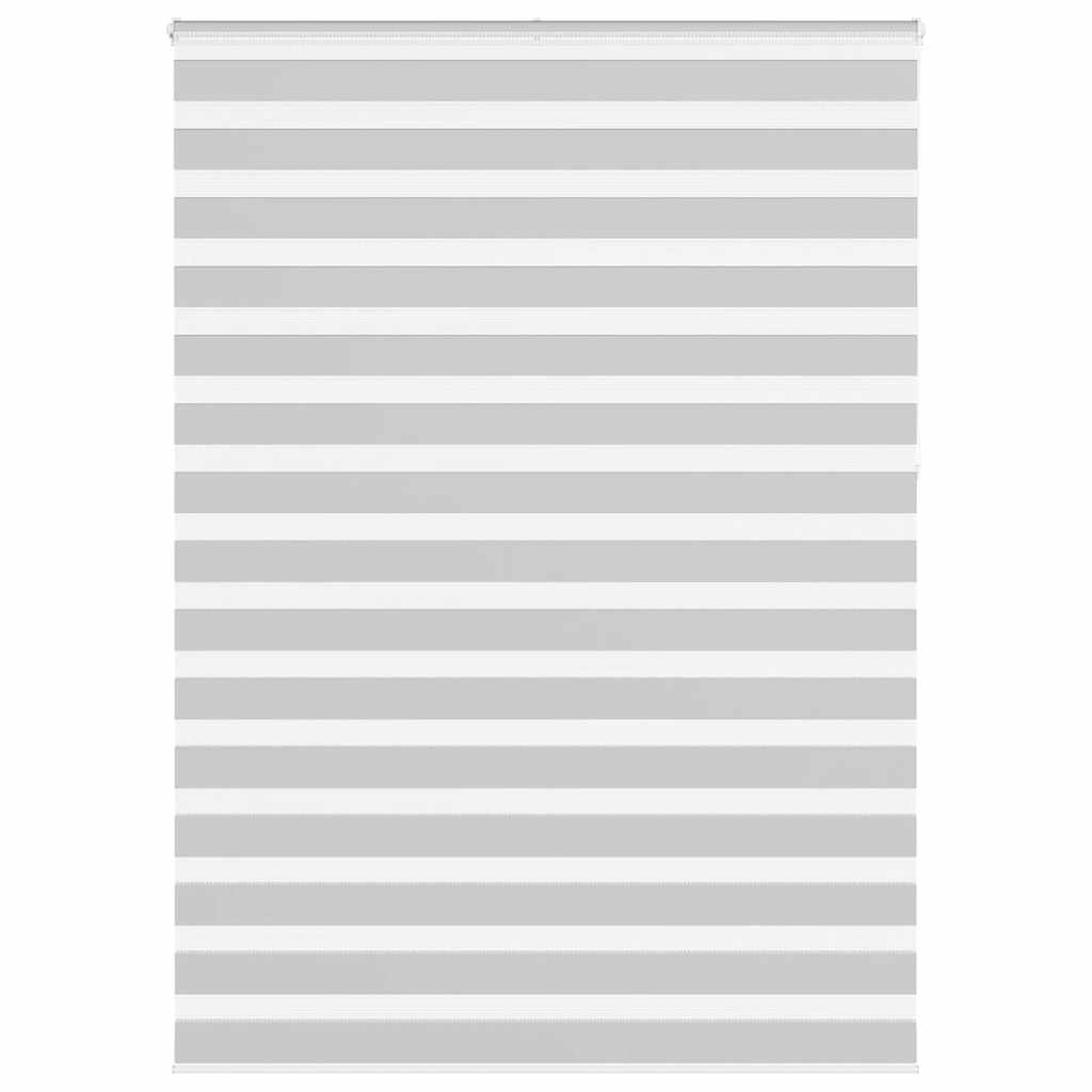 VidaXL zebra rullegardin 155x230 cm stofbredde 150,9 cm lysegrå