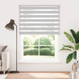 VidaXL zebra rullegardin 160x230 cm stofbredde 155,9 cm lysegrå