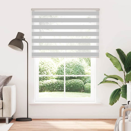 VidaXL zebra rullegardin 160x230 cm stofbredde 155,9 cm lysegrå
