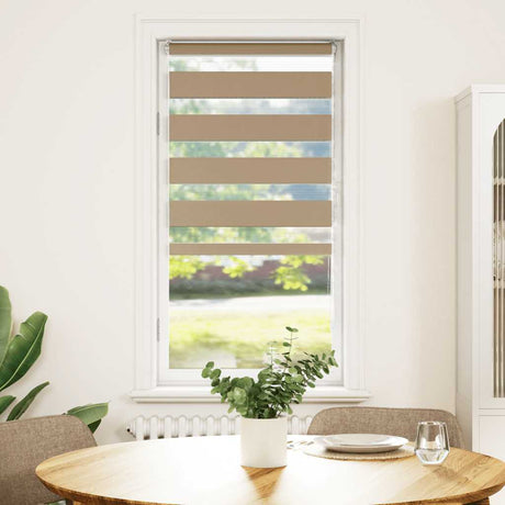 VidaXL zebragardin 55x100 cm stofbredde 50,9 cm polyester sandbrun