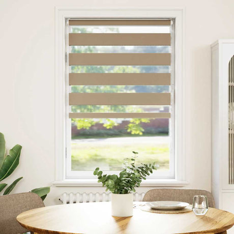 VidaXL zebragardin 85x100 cm stofbredde 80,9 cm polyester sandbrun