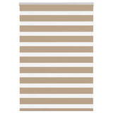 VidaXL zebragardin 100x100 cm stofbredde 95,9 cm polyester sandbrun