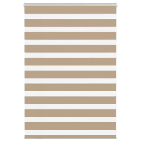 VidaXL zebragardin 110x100 cm stofbredde 105,9 cm polyester sandbrun