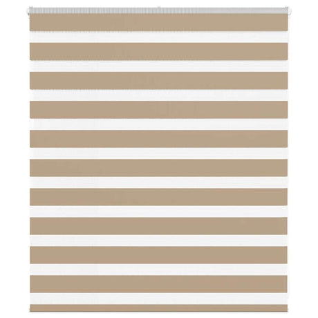 VidaXL zebragardin 125x100 cm stofbredde 120,9 cm polyester sandbrun