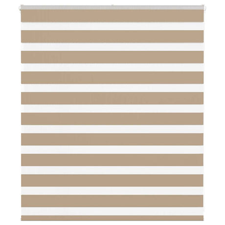 VidaXL zebragardin 135x100 cm stofbredde 130,9 cm polyester sandbrun