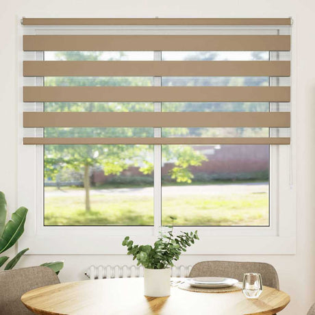 VidaXL zebragardin 160x100 cm stofbredde 155,9 cm polyester sandbrun