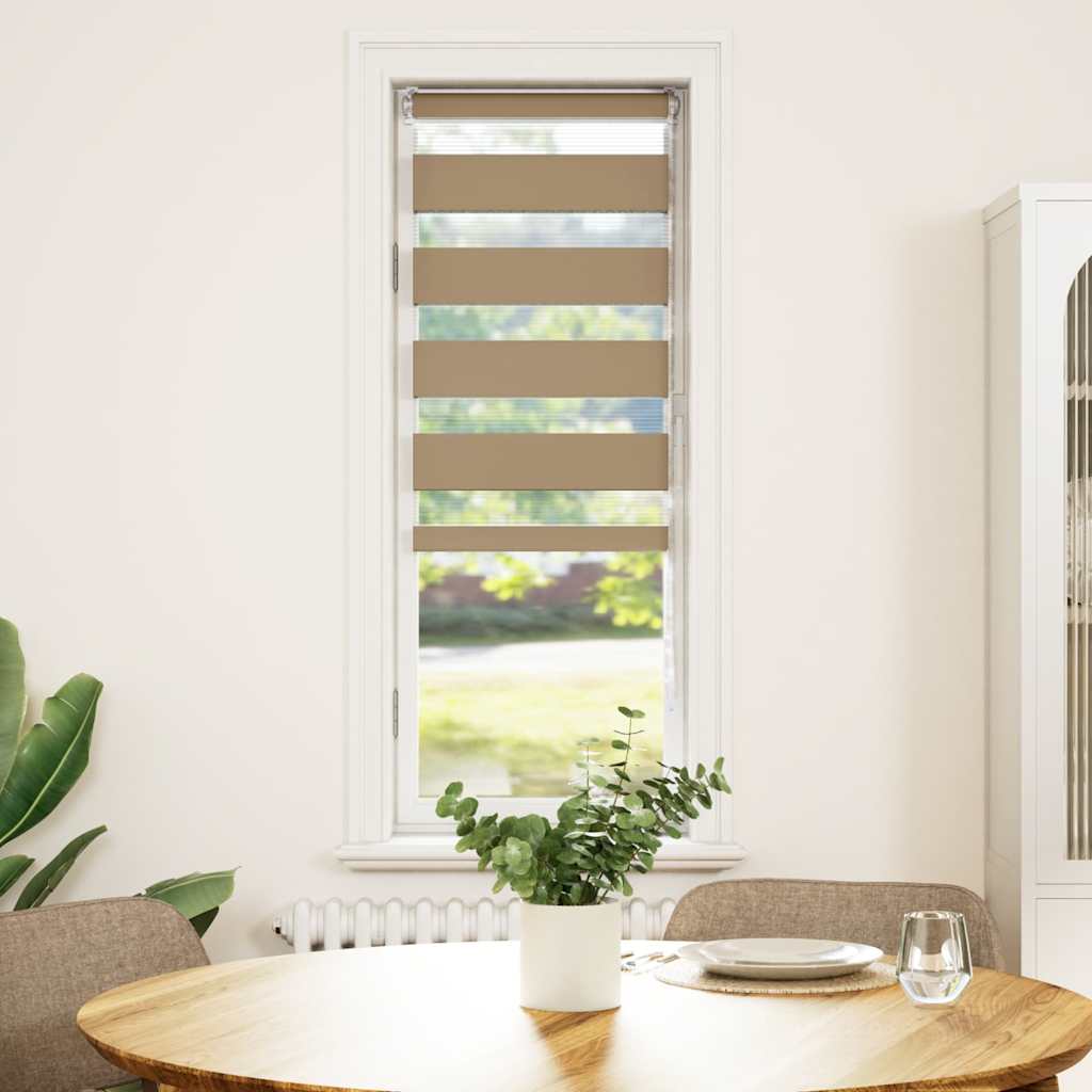 VidaXL zebragardin 40x150 cm stofbredde 35,9 cm polyester sandbrun