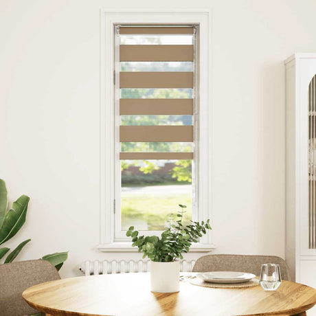 VidaXL zebragardin 45x150 cm stofbredde 40,9 cm polyester sandbrun