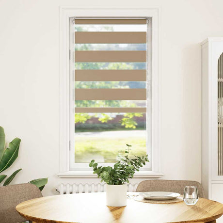 VidaXL zebragardin sandbrun 65x150 cm stofbredde 60,9 cm polyester