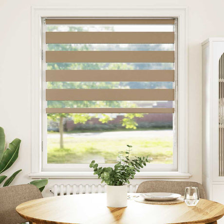 VidaXL zebragardin 95x150 cm stofbredde 90,9 cm polyester sandbrun