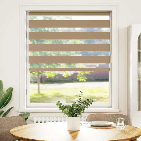 VidaXL zebragardin 110x150 cm stofbredde 105,9 cm polyester sandbrun