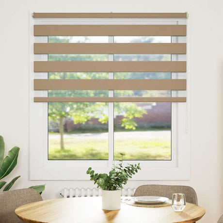VidaXL zebragardin 120x150 cm stofbredde 115,9 cm polyester sandbrun