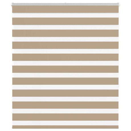 VidaXL zebragardin 125x150 cm stofbredde 120,9 cm polyester sandbrun