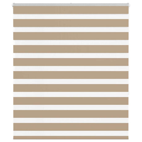 VidaXL zebragardin 135x150 cm stofbredde 130,9 cm polyester sandbrun