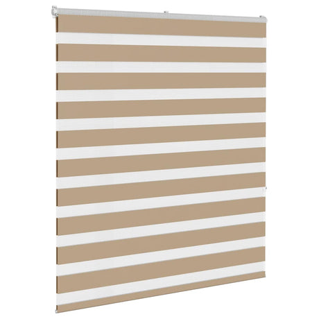 VidaXL zebragardin 135x150 cm stofbredde 130,9 cm polyester sandbrun
