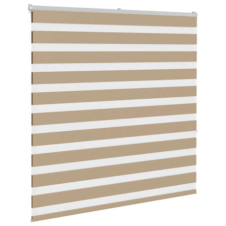 VidaXL zebragardin 140x150 cm stofbredde 135,9 cm polyester sandbrun