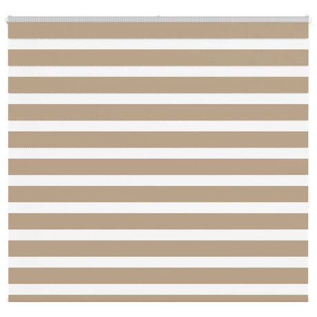 VidaXL zebragardin 155x150 cm stofbredde 150,9 cm polyester sandbrun