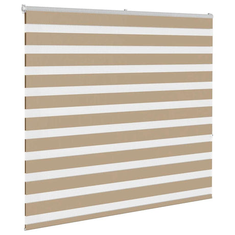 VidaXL zebragardin 165x150 cm stofbredde 160,9 cm polyester sandbrun