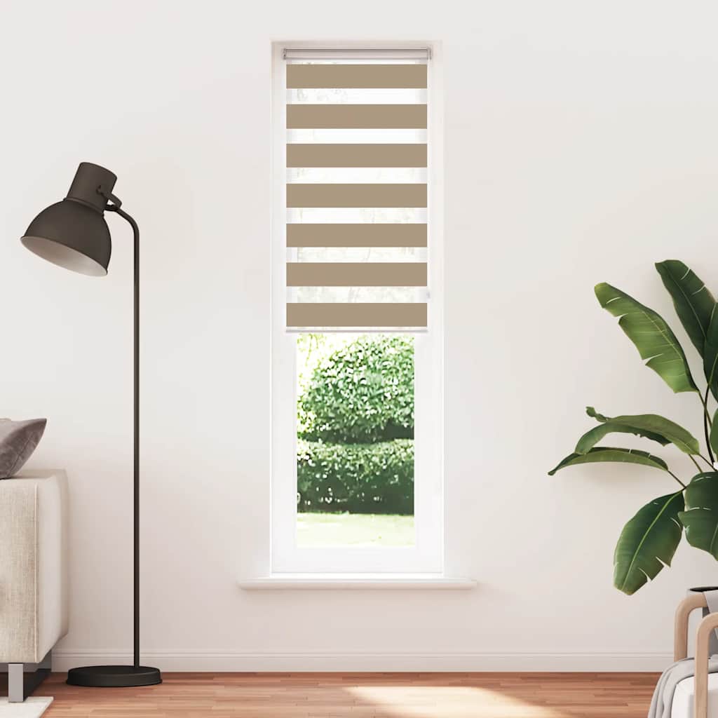 VidaXL zebragardin 55x200 cm stofbredde 50,9 cm polyester sandbrun