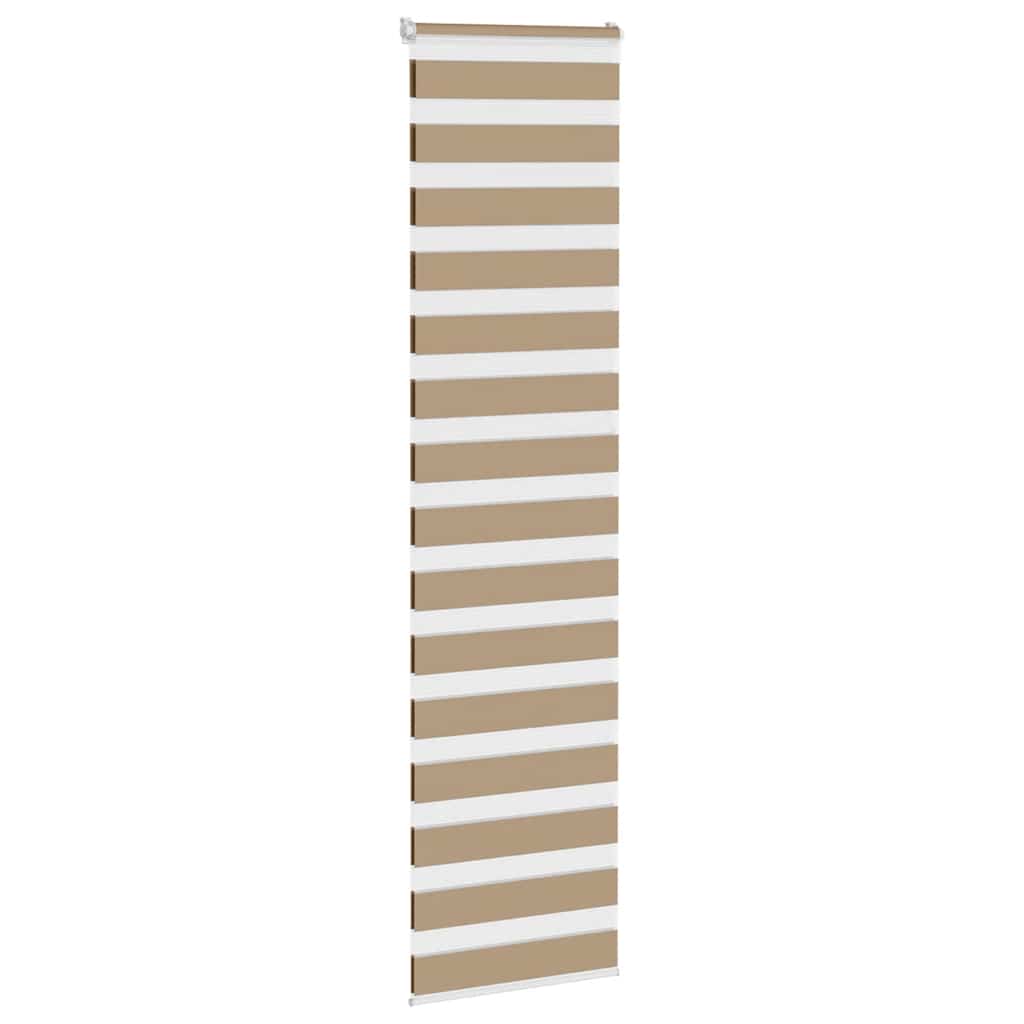 VidaXL zebragardin 60x200 cm stofbredde 55,9 cm polyester sandbrun