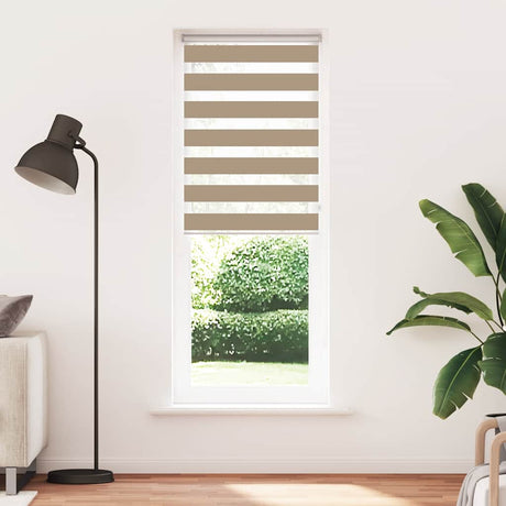 VidaXL zebragardin 80x200 cm stofbredde 75,9 cm polyester sandbrun