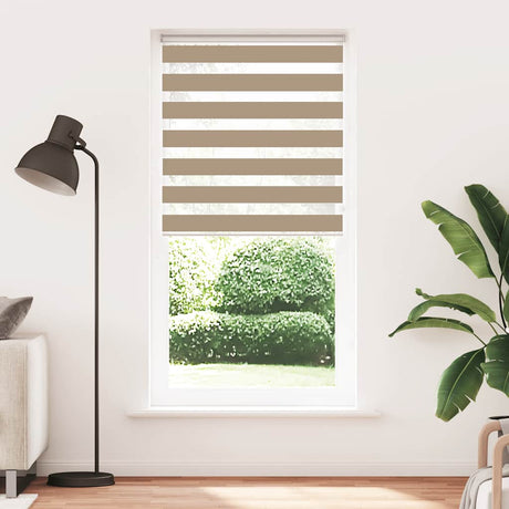 VidaXL zebragardin 105x200 cm stofbredde 100,9 cm polyester sandbrun