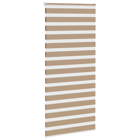 VidaXL zebragardin 110x200 cm stofbredde 105,9 cm polyester sandbrun
