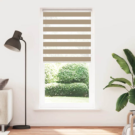 VidaXL zebragardin 115x200 cm stofbredde 110,9 cm polyester sandbrun
