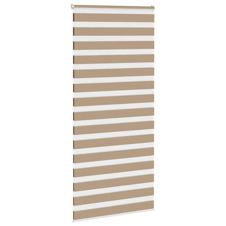VidaXL zebragardin 115x200 cm stofbredde 110,9 cm polyester sandbrun