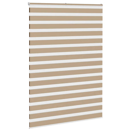 VidaXL zebragardin 160x200 cm stofbredde 155,9 cm polyester sandbrun