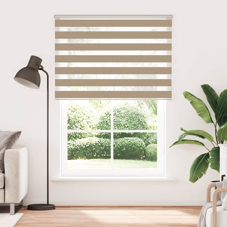 VidaXL zebra blind 165x200 cm fabric width 160.9 cm polyester sand brown