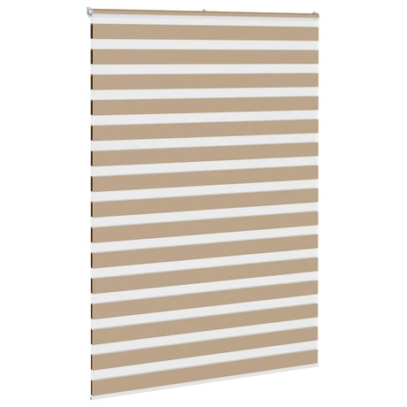 VidaXL zebra blind 165x200 cm fabric width 160.9 cm polyester sand brown