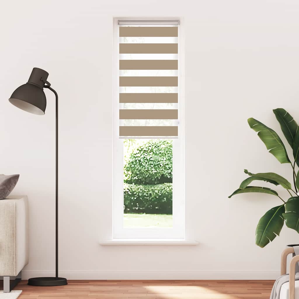 VidaXL zebragardin 55x230 cm stofbredde 50,9 cm polyester sandbrun